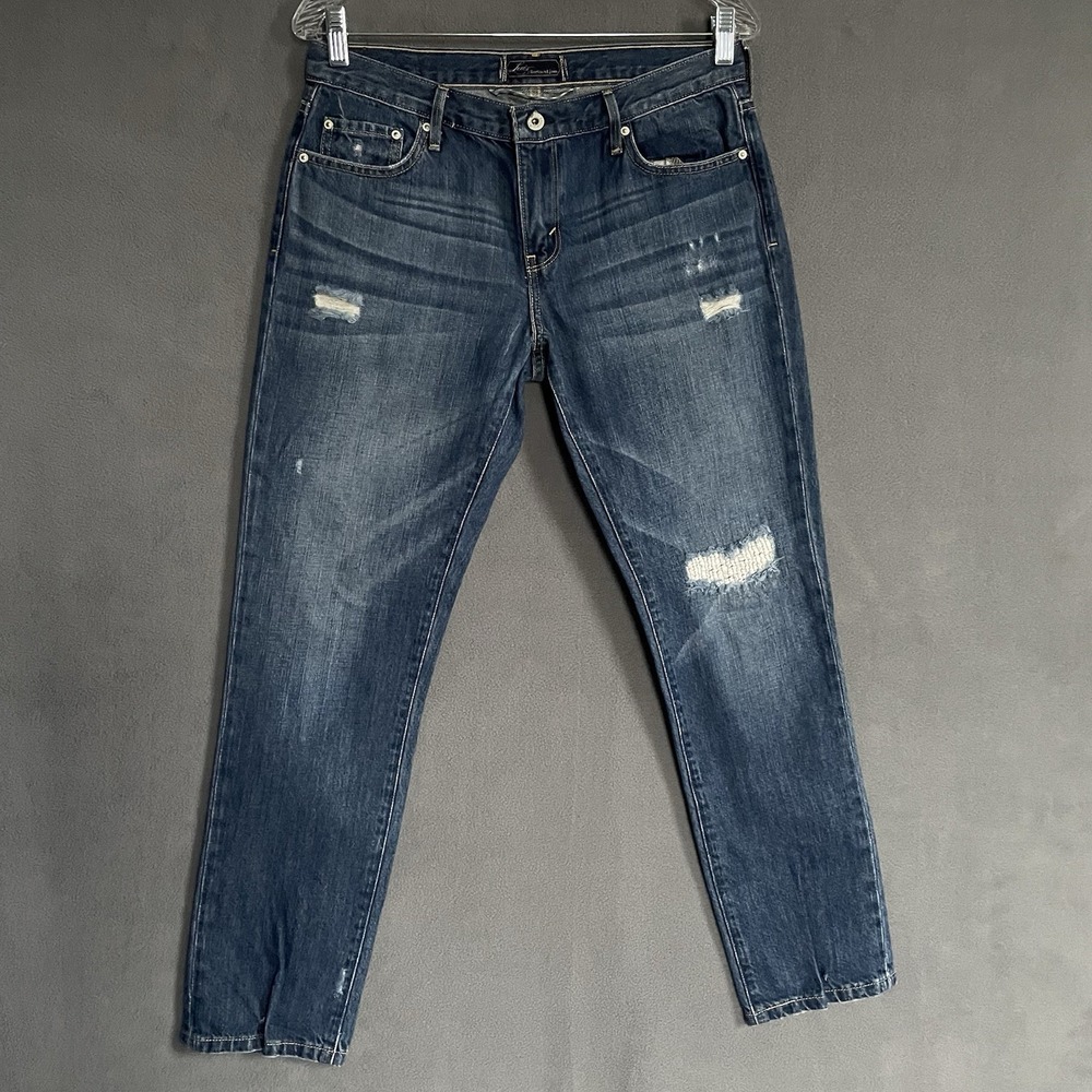 Levi's Jeans Women Jeans Y2k Vintage Sz4 31x28 100‎ Cotton Factory Distressed